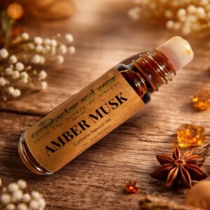 amber musk fragrance | alcohol free attar | unisex | inspired by vrindavan’s sacred temples | 3ml, 5ml, 8ml, 10ml, 25ml