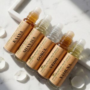 u & s braj leela | personal collection | inspired by modern lifestyles | alcohol free ittar | unisex | (8 ml × 5 bottles) | (5 ml × 5 bottles)