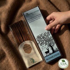 kamal nayan incense sticks inspired by vrindavan’s sapta devalaya temples | 100% cow dung based | natural, devotional & allergy free | 100g | 200g | 250g packs