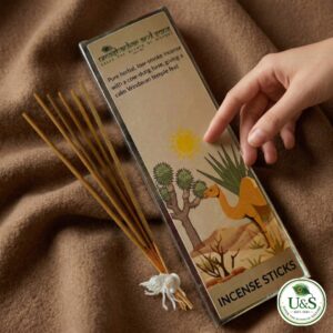 krishna balaram incense sticks inspired by vrindavan’s sapta devalaya temples | 100% cow dung based | natural, devotional & allergy free | 100g | 200g | 250g packs