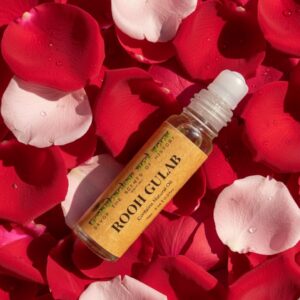 rooh gulab attar – pure floral rose essence | alcohol free attar | unisex | modern yet timeless scent | inspired by vrindavan’s sacred temples | perfect for daily & personal wear | 8ml